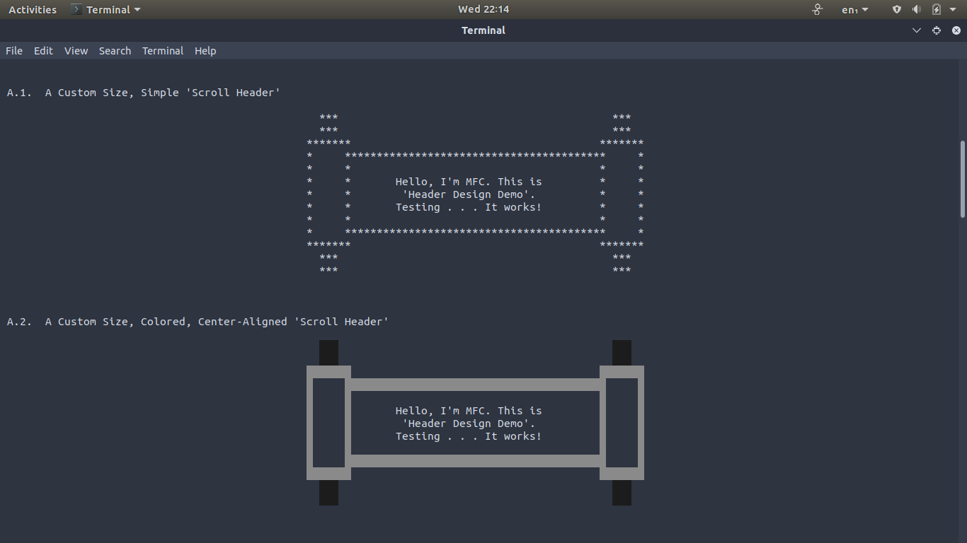 Bash Header Design Linux Terminal Image #1